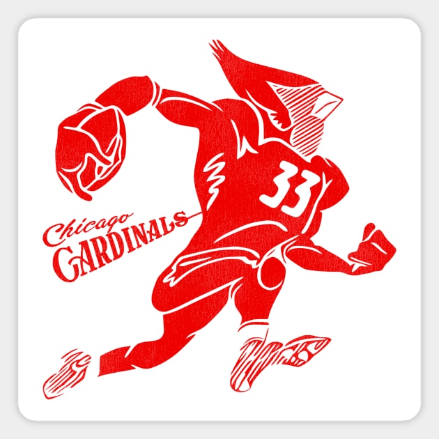 Defunct Chicago Cardinals Football Team Magnet by Defunctland